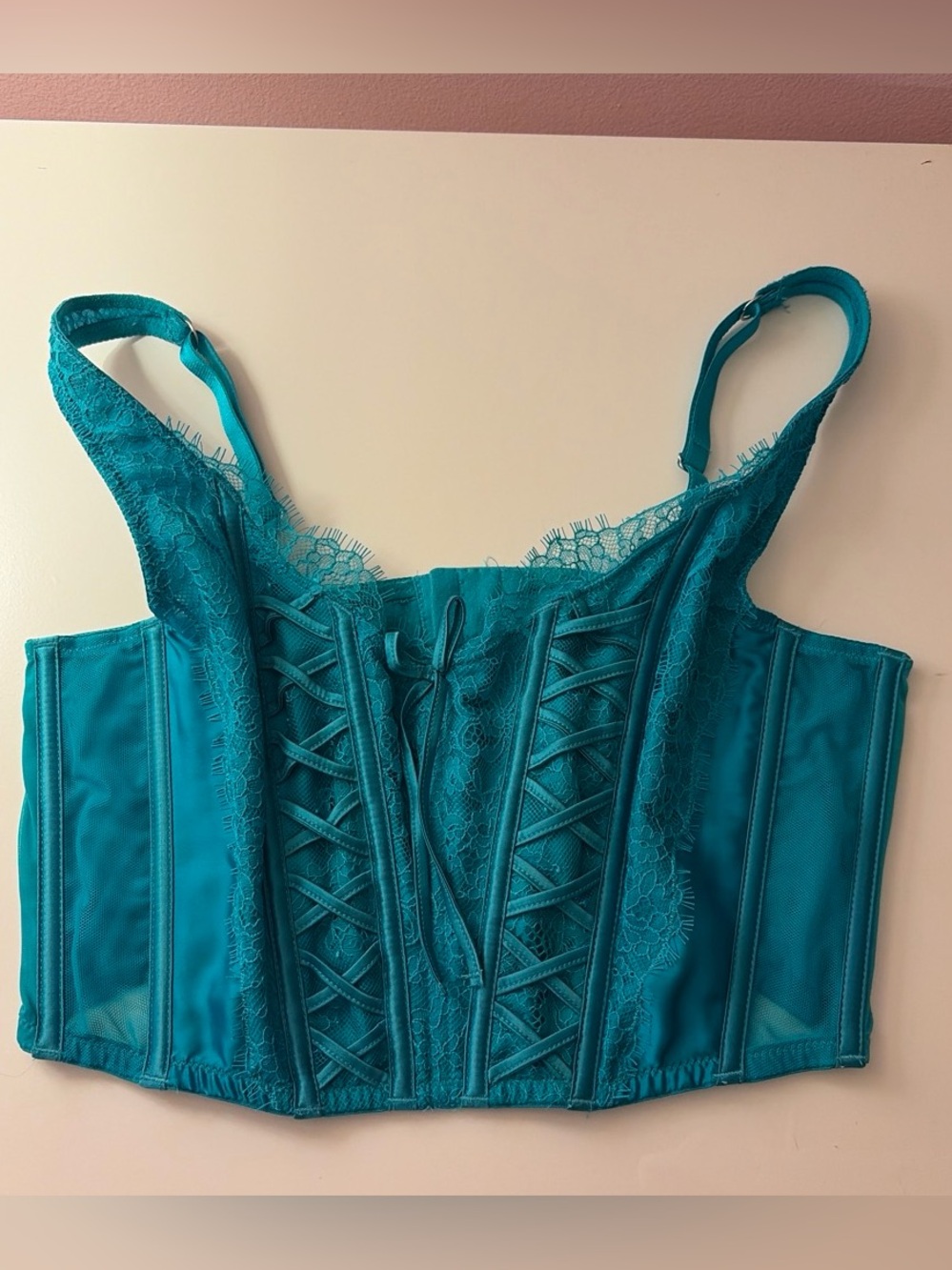 Victoria's Secret Teal Lace Corset Bustier